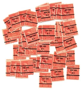 Precancels for Crafting - 50 orange 1/2 cent NYC - PRC119 - Picture 1 of 1