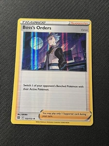 Boss's Orders -SWSH Brilliant Stars 132/172 Pokemon TCG NM Holo Rare Bleed Error - Picture 1 of 2