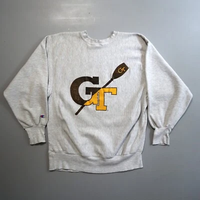 Sudadera de Colección Georgia Tech Champion Tejido Inverso Equipo de Remo Crewing Foto 1 de 4