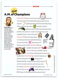 Betty Gilpin Netflix GLOW AM Morning Routine Gwyneth HIIT magazine CLIPPIN photo - Imagen 1 de 1