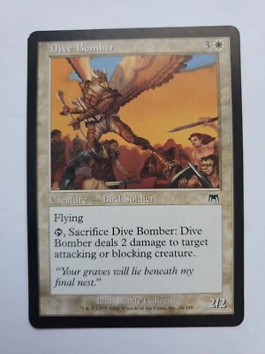MTG Magic The Gathering Card Dive Bomber Creature Bird Soldier White Onslaught  - Image 1 of 2