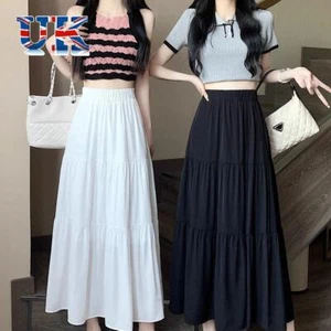 A-Line Maxi Skirt Tiered Boho Skirt Fashion Long Skirt Summer - Picture 1 of 11