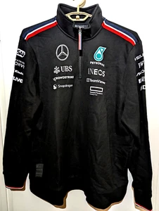 NWT OFFICIAL 2024 MERCEDES-AMG PETRONAS F1 TEAM 1/4 ZIP SWEATSHIRT MEN 3XL XXXL - Picture 1 of 18