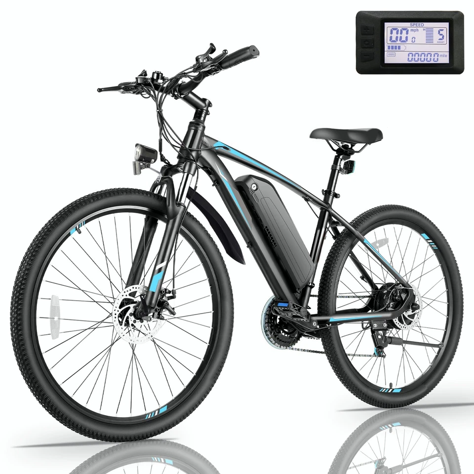 Bicicleta eléctrica de 27,5 pulgadas 500 W 48 V bicicleta de montaña de 21 velocidades para hombres y mujeres NUEVA Foto 1 de 4