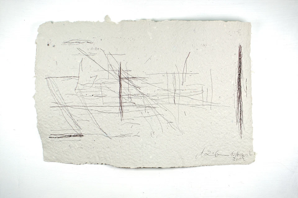 Tinta de desenho feita à mão papel arte Sísifo Prof em Andreas Loeschner-Gornau a10 - Imagem 1 de 1