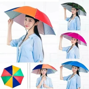 Umbrella Hat Novelty Adult Costume Hat Ladies Mens Multi Colour Festival Hat - Picture 1 of 10