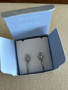 Origami Owl ER2131 Disney "Frozen Icicle" Silver Drop Earrings w/Crystals "NIB" - Picture 1 of 6