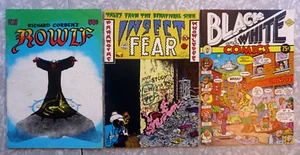 1970's Underground Comic Lot Rowlf # 1 Black And White Comics #1 Insect Fear #3 - Picture 1 of 15