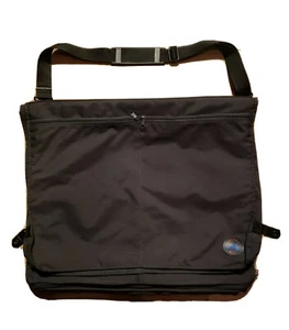 Delsey Bag Shoulder Messenger Large Canvas Laptop Carry Case In Black 24x21 Inch - Picture 1 of 7