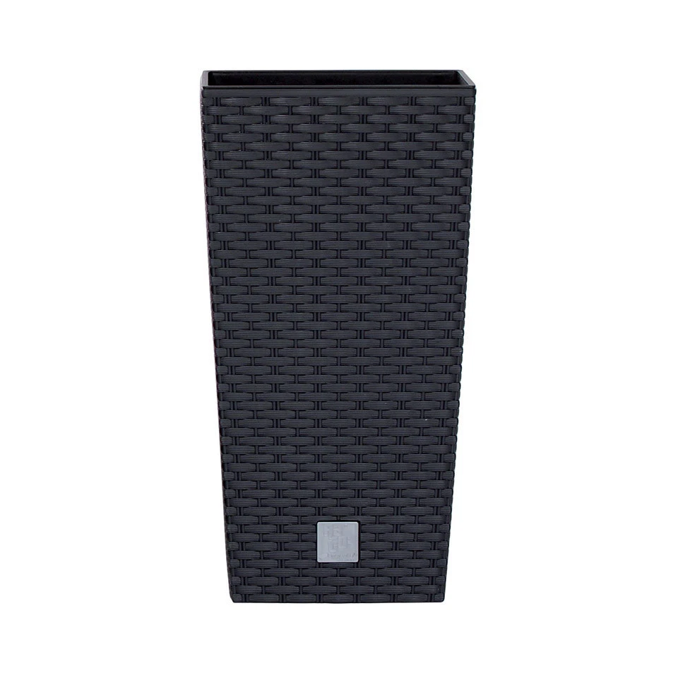 Blumenkübel Blumentopf Übertopf Rattan Optik Pflanzkübel mit Einsatz wählbar - Bild 1 von 1