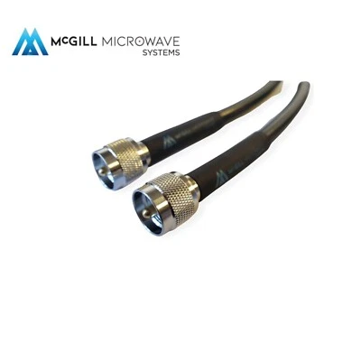 UHF Male to UHF male PL259 Cable Assembly Low Loss Coaxial RG214 Military Spec - Image 1 of 4