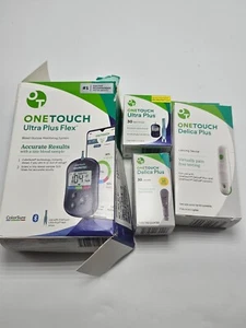 OneTouch Ultra Plus Flex Value Zestaw do badania cukrzycy | Zestaw do badania poziomu cukru we krwi - Zdjęcie 1 z 14