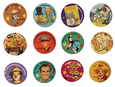Rare Garcia Ferre Anteojito y Antifaz Disc Card Set Figuritas Argentina (12x) - Image 1 of 4