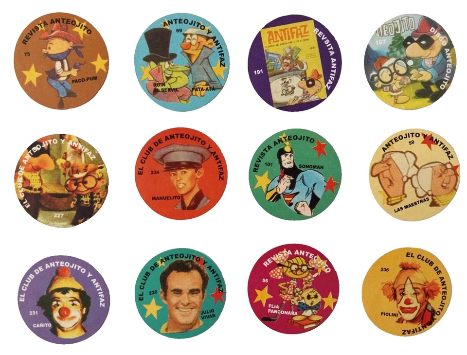 Garcia Ferre Cartoon Disc Set Anteojito & Antifaz Rare Argentina 60s 70s (12x) - Image 1 of 4