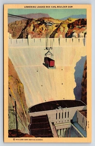 Postkarte Tieferlegung Ladebox Auto, Felsbrockendamm Krafthaus Maschinen Seilbahn - Bild 1 von 2