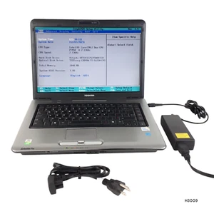 Toshiba Satelite Pro A300 15.4" Laptop Core Duo 2GB 256GB HDD Boots/Bios H3009 - Picture 1 of 17