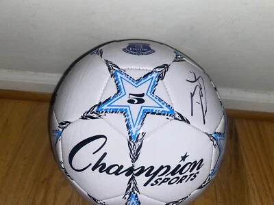 DELE ALLI FIRMADO AUTOGRAFIADO LOGOTIPO EVERTON FC TAMAÑO COMPLETO BALÓN DE FÚTBOL CERTIFICADO DE AUTENTICIDAD Foto 1 de 3