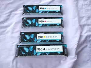 HP 980 Genuine ink Full set! Black Cyan Yellow, Magenta Inkjet printer cartridge - Picture 1 of 1