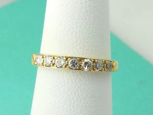 18 Karat Gelbgold Diamant Hochzeitsbänder Ring 0,21 Karat - Bild 1 von 11