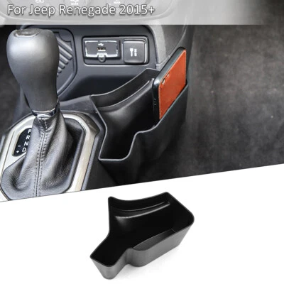 Reposabrazos organizador de caja de almacenamiento con inserción central para Jeep Renegade 2015+ negro Foto 1 de 4