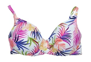 Island Escape Size 10 Underwire Twist Front Tropical Swimwear Bikini Top NWT - Picture 1 of 2