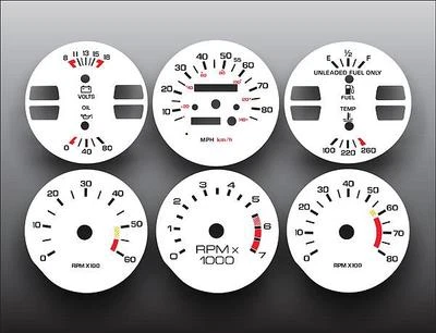 Medidores de cara blanca para Pontiac Firebird 1982-1985 Foto 1 de 4