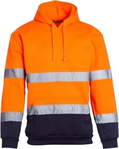 Blackrock Hi Vis Hoody Hooded Sweatshirt HiViz Hoodie Rail Spec Orange Navy Blue - Picture 1 of 6