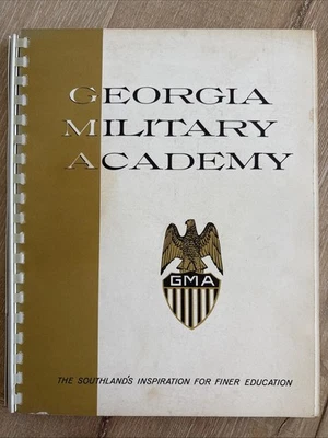 Catálogo GEORGIA MILITARY ACADEMY 1960 Vintage GMA Libro Promocional Atlanta Foto 1 de 4