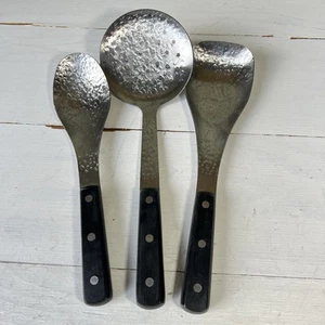 Thymian & Tisch gehämmert Utensilien Küche 3-teilig schwarzer Griff - Bild 1 von 6
