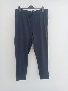 BNWOT Mens 2XL Lounge Wear PJ Bottoms Long Cuffed Ankle Navy Marks And Spencer - Picture 1 of 5