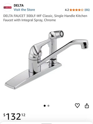 Delta 300LF-WF Classic Kitchen Faucet - Chrome - Image 1 of 4