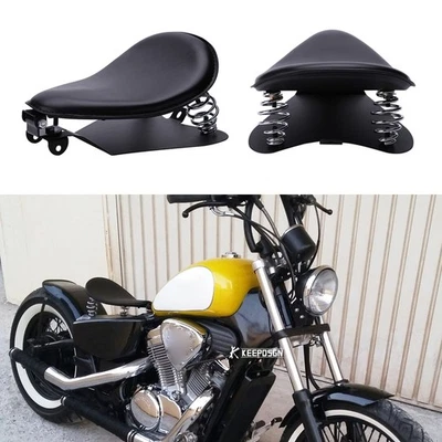 Black Driver Solo Seat Springs Base For Honda Shadow VLX600 VT750 VT1100 Bobber - Image 1 of 4
