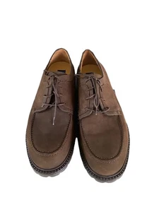 VINTAGE BOSTONIAN WASSERDICHTE DUNKELBRAUNE WILDLEDER OXFORDS HERGESTELLT IN ITALIEN 10,5 M MIT BOX - Bild 1 von 7