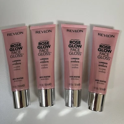SEALED (4) REVLON Photoready Rose Glow Face Gloss ,Luminize + Hydrate #001 , 1oz - Image 1 of 2