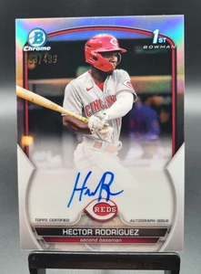 Hector Rodriguez 2023 1st Bowman Chrome Refractor Auto /499 Reds - Bild 1 von 2