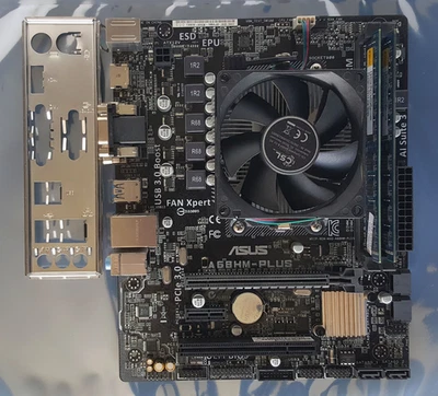 Asus A68HM-PLUS • AMD A8 - 7600 • 8 GB DDR3 • Mainboard Bundle • TOP - Bild 1 von 4