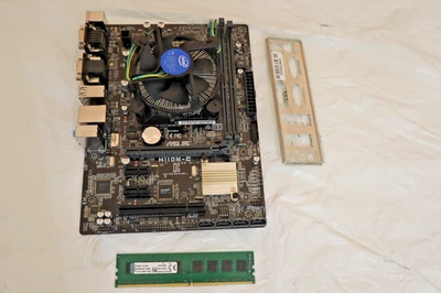 Placa madre Asus H110M-C MicroATX Intel LGA1151 i3-6100 CPU escudo de E/S + ventilador + RAM Foto 1 de 4