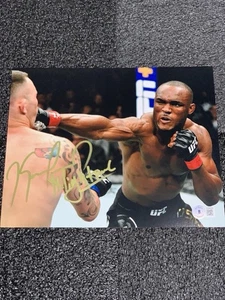 KAMARU USMAN SIGNED 8x10 PHOTO NIGHTMARE MMA UFC CHAMP BECKETT BAS JSA PSA ACOA - Picture 1 of 3