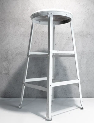 A. Lietz Company Industrial Modern Metal Drafting Stool 1940's ?? - Image 1 of 4