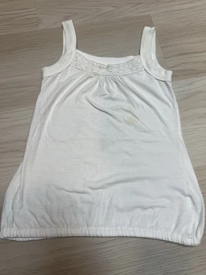 Camiseta sin mangas blanca niña, talla grande (14) Foto 1 de 4