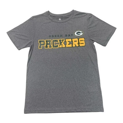 NFL Green Bay Packers Niños Poli Camiseta Gris, Grande (12/14) Foto 1 de 3