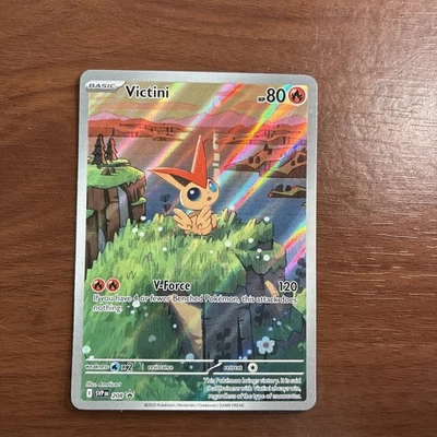 Pokémon Victini SVP 208 Promo Illustration Black Bolt/White Flare Rare - Image 1 of 2