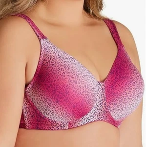 LEADING LADY Women's Pink Pebble Full Coverage TShirt Bra Underwire 46D - Picture 1 of 3