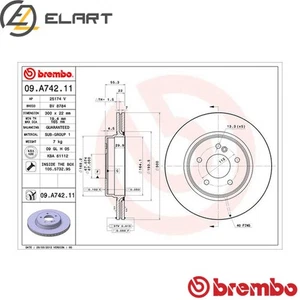 2x BRAKE DISC 09.A742.11 FOR MERCEDES-BENZ SLK C-CLASS/T-Model CLK/Convertible - Picture 1 of 9