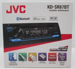 JVC KD-SR87BT Reproductor de CD Bluetooth Android iPhone Pandora MP3 AM/FM USB Coche - Imagen 1 de 4