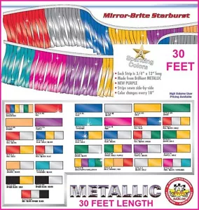 Serpentinas metálicas de 30 pies (18 paneles por cuerda) elige tu color ENVÍO GRATUITO - Imagen 1 de 1