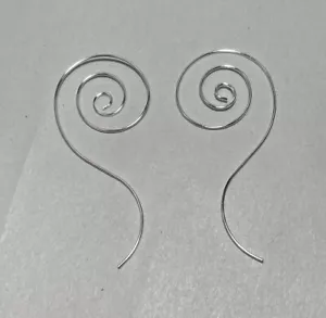 Silver Plated Swirl Earings Bohemian Circular Round 2” Dangle Style Earings - Picture 1 of 2