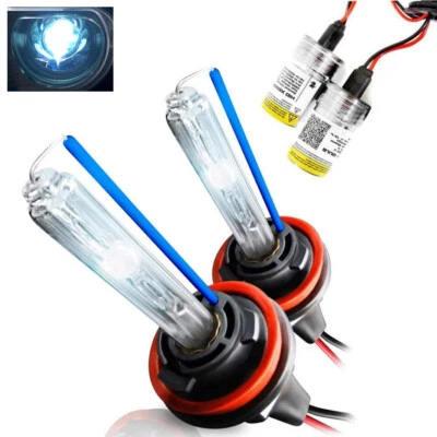 AGT 10000k Blue H9 H11 HID Bulb Xenon Conversion Low Beam Fog Light Bulbs Pair - Image 1 of 4