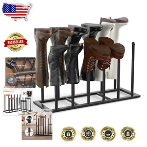 Organizador de botas de acero inoxidable de 19,5 pulgadas para 6 pares - Elegante solución de entrada - Imagen 1 de 8