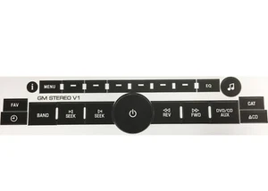 Replacement Radio Button Stickers For 2007-2013 GM Vehicles New Free Shipping - Picture 1 of 3